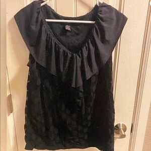 Style & Co. Black Textured Blouse
